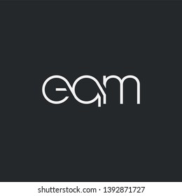 Letters E Q M Joint logo icon vector element.