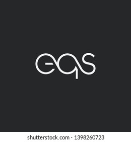 Letters E Q S Joint logo icon vector element.