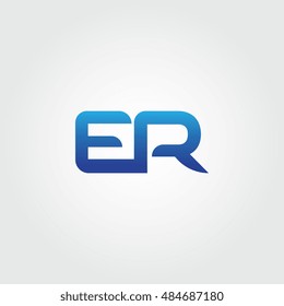 The letters E and R Combined Icon Logo. ER Initial Vector Design Element For Download