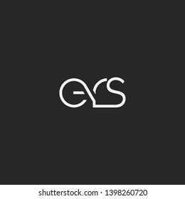 Letters E R S Joint logo icon vector element.