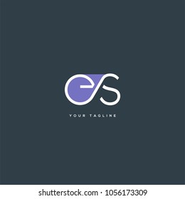 Letters E S, E & S joint logo icon vector template.