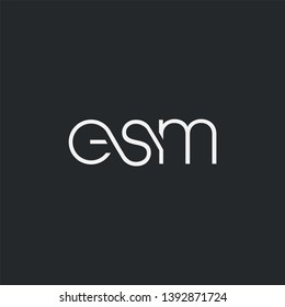 Letters E S M Joint logo icon vector element.