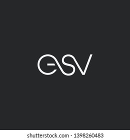 Letters E S V Joint logo icon vector element.