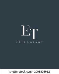 Letters E T, E & T joint logo icon vector element.