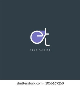 Letters E T, E & T joint logo icon vector template.