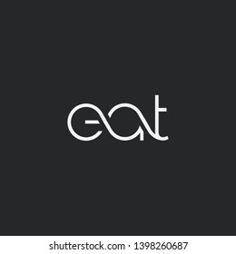 Letters E A T Joint logo icon vector element.