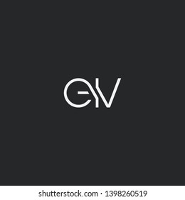 Letters E I V Joint logo icon vector element.