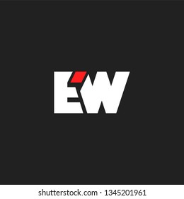 letters E & W Joint logo icon vector template.
