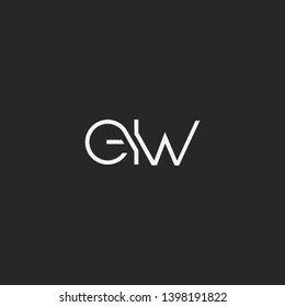 Letters E I W Joint logo icon vector element.