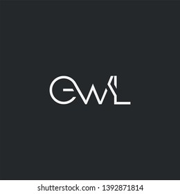 Letters E W L Joint logo icon vector element.