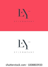 Letters E Y, E & Y joint logo icon vector element.