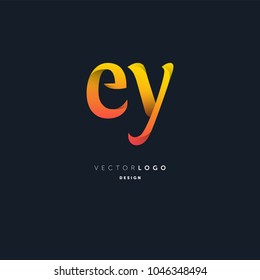 Letters E Y joint logo icon vector element.