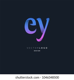 Letters E Y joint logo icon vector element.