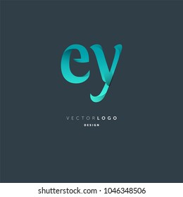 Letters E Y joint logo icon vector element.