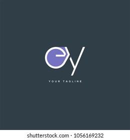 Letters E Y, E & Y joint logo icon vector template.