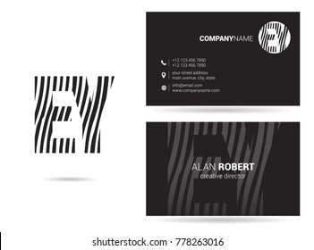 Letters E Y Logo icon with Business Card Template Vector.