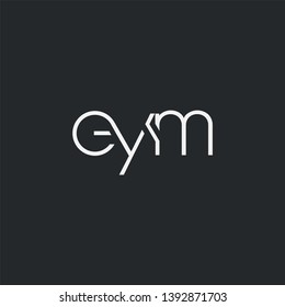 Letters E Y M Joint logo icon vector element.