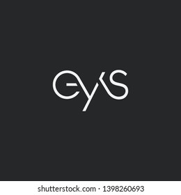 Letters E Y S Joint logo icon vector element.