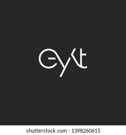 Letters E Y T Joint logo icon vector element.