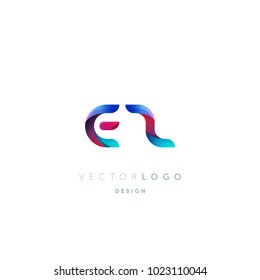 Letters E Z, E & Z logo, multi colour letters icon vector template.


