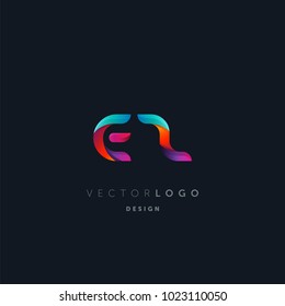 Letters E Z, E & Z logo, multi colour letters icon vector template.


