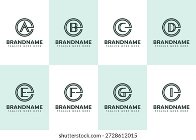 Cartas EA EB EC DE FE FE EG EI Logo Monogram Set, para AE BE CE DE FE EI iniciales