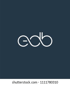 Letters EDB Joint logo icon vector element.