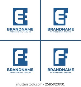 Letters EE FE EF FF Monogram Logo, suitable for any brand with EE FE EF FF initials