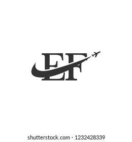letters ef logo template
