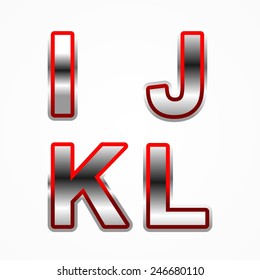  letters with effect of metal
