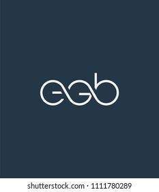 Letters EGB Joint logo icon vector element.