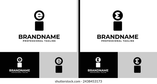 Letters IE and EI Monogram Logo, suitable for business with EI or IE initials