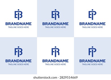Letters EIB EIR EIP FIB FIR FIP Monogram Logo Set