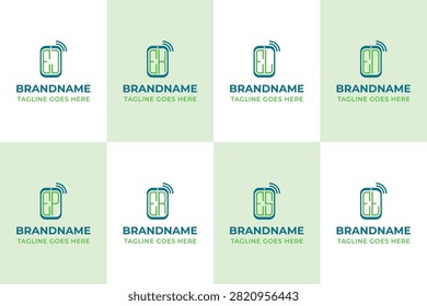 Letters EJ EK EL EN EP ER ES ET Smartphone Logo Monogram