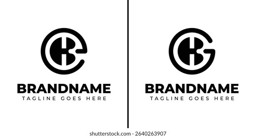 Letters EK and GK Monogram Logo, for any brand with EK KE GK KG initials
