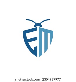 Letters EM Pest Control Logo