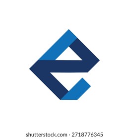 Letras EN ou NE logotipo isolado com fundo branco. 