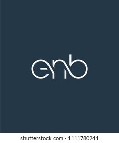 Letters ENB Joint logo icon vector element.