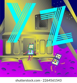 letters of the English alphabet for children yz
