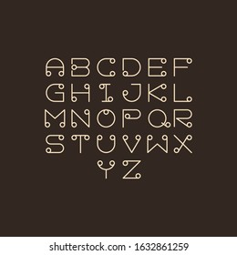 letters of the english alphabet with circles