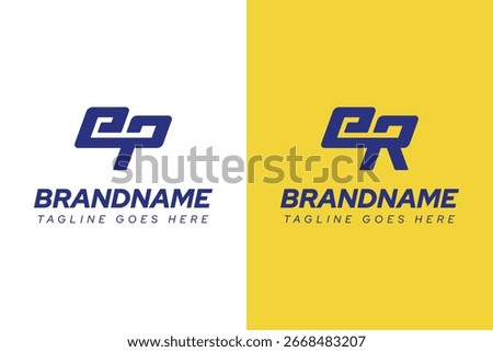 Letters EP ER Dynamic Logo, for any business with EP PE ER RE initials