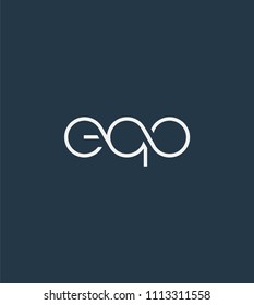 Letters EQO Joint logo icon vector element.