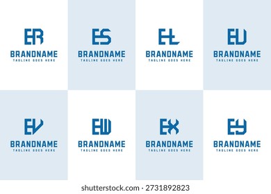 Letras ER ES ET EU EV EW EX EY Monogram Logo, for RE SE TE UE VE WE XE YE initials
