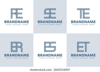 Letters ER RE ES SE ET TE Monogram Logo Set, suitable for any business
