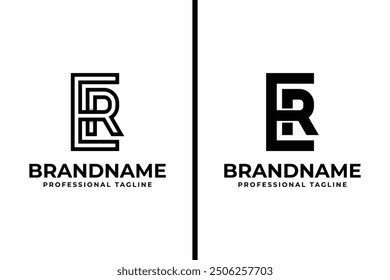 Letters ER or RE Monogram Logo, suitable for any business with ER or RE initials