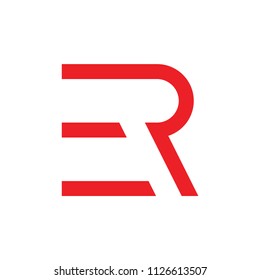 letters er motion design logo vector