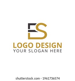 Letters es logo design professional logo 