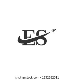letters es logo template