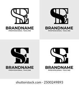 Letters ES Monogram Logo Set, suitable for any business with SE or ES initials