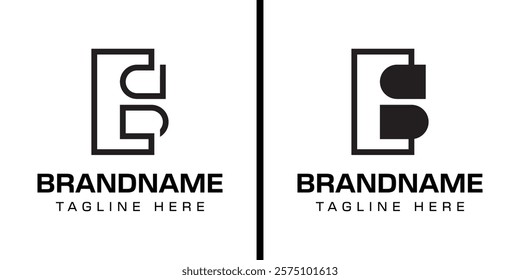 Letters ES or SE Monogram Logo Set, suitable for any business with SE or ES initials